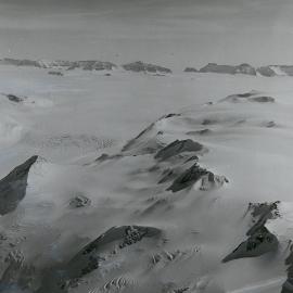 Aerial view of mountain ranges