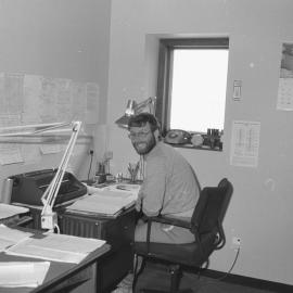 Ross Patterson in Scott Base Techs Office