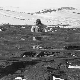  Chris Adams collecting rock samples| Cape Evans