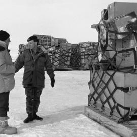 Frank O'Flynn Minister of Defence, Captain Stenberg at ice runway