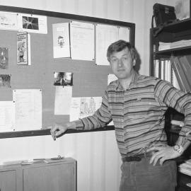 Scott Base| OIC Peter Cresswell| in his office