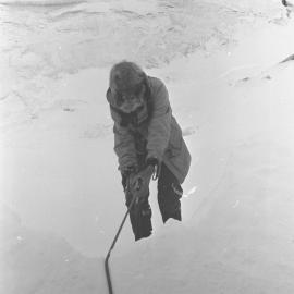 Walt Fowlie abseiling