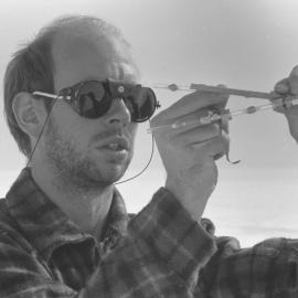 Science| Chemistry|  Chad Dick replacing mercury traps on air sampler| at mercury site