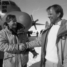 Invited Visitors| Jim Bolger (Prime Minister)| greeted by Dave Crerar| OIC