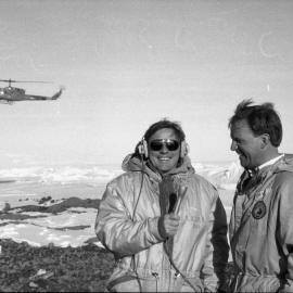 Media| Dave Crerar (IOC) interviewed by George Balani| doing live radio show from Scott Base