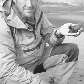 Clive Howard-Williams with fossilised cyanobacteria