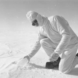 Chad Dick sampling surface snow