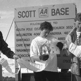 Sally White| Helen Clark| Bill Tonking| with letter from Merrin School