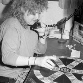 Bambi Bamber| radio op| playing Trivial Persuit| with field parties