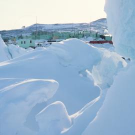 Scott Base from Pressure Ridges