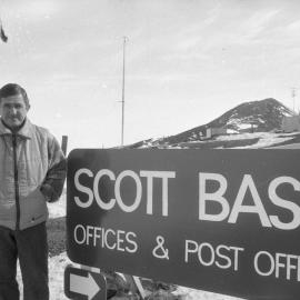 Scott Base sign to Post Office and Offices 