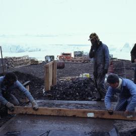 Concreting in Front of the Hangar