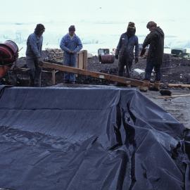 Concreting in Front of the Hangar, Scott Base