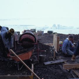 Concreting in Front of the Hangar, Scott Base
