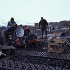 Concreting in Front of the Hangar, Scott Base