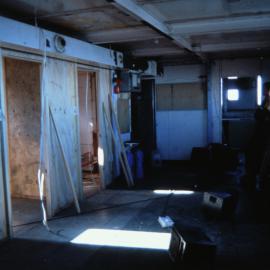 Inside 'A' Hut During Restoration