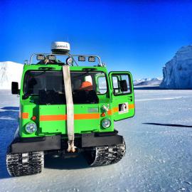 Traverse out to Granite Harbour in Hagglund