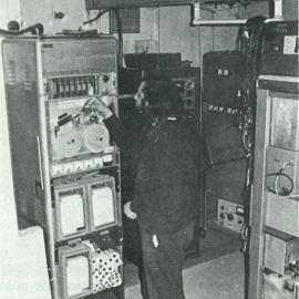 Meteorologist with new infrasonic wave recording equipment 