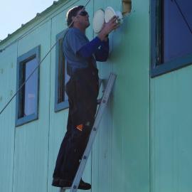 Repairs on the Cape Bird at the beginning of the season