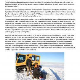 Update from the ice - A new kind of field assistant