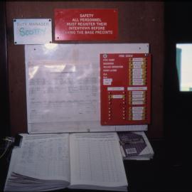 Fire Crew Board, Sign Out Book and Accommodation Plan