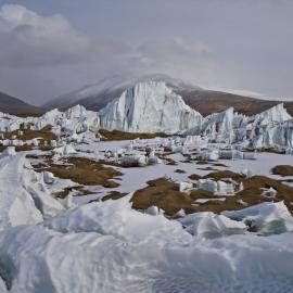Ice formations. Lake Brownworth. Wright Valley