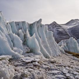 Ice formations. Lake Brownworth. Wright Valley
