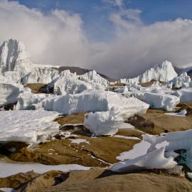 Ice formations. Lake Brownworth. Wright Valley
