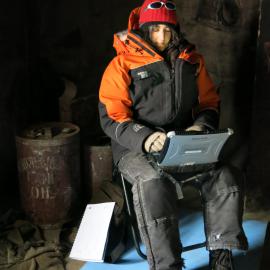Antarctic Heritage Trust Programme manager documents artefacts at -20°C, Discovery Hut