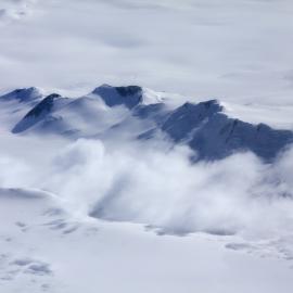 Aerial view of the Trans-Antarctic Mountains