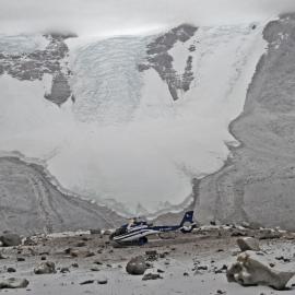 Ice Fall with Helicopter