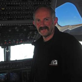 Gareth Morgan in Plane cockpit