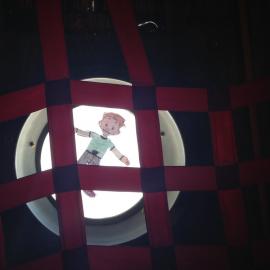 Flat Stanley Visits Antarctica - on the flight down