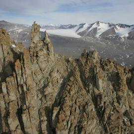 Aerial Ferrar dolarite wright valley
