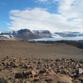 Labyrinth looking towards the Upper Wright Glacier
