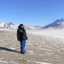 Clare in Lower Wright Valley.