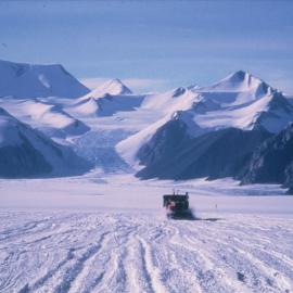 Tucker SnowCat with Transantarctic Mountain backdrop 