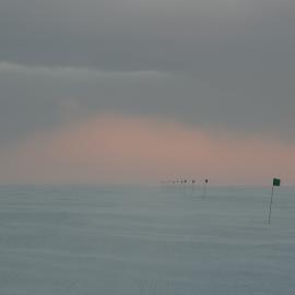 Flags Marking the Road