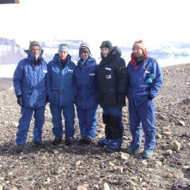 Prime Minister Helen Clark visiting the Dry Valleys