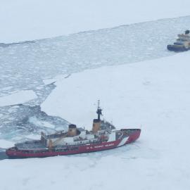 US Coast Guard Ship 'Polar Sea' Breaking Ice