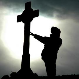 Vince's Cross Silhouetted