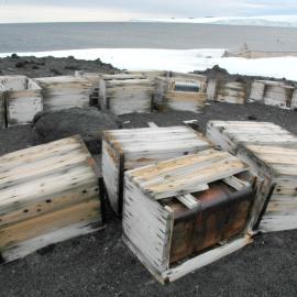 Old Supply Boxes outside Historic Hut