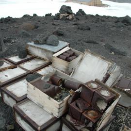 Old Supply Boxes outside Historic Hut