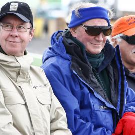 TAE Pilot Bill Cranfield and Minister Garry Moore at the Scott Base 50th Anniversary Celebrations