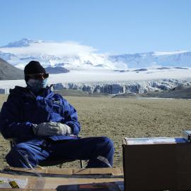 k024d Ian Hogg at garwood valley campsite