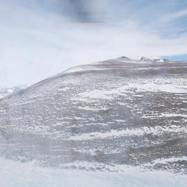 Hillside south of camp where the highest altitude was found 