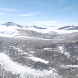 Looking down Wellman towards Lake Wellman and Hatherton Glacier