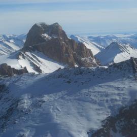 Camels Hump,  Royal Society Range. Flight back to Scott Base.