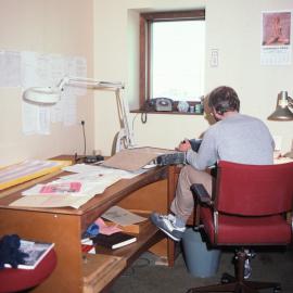 Ross Patterson in Technician's Office