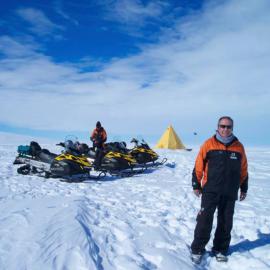 Tenby Powell & Richie on the slopes of Mt Erebus